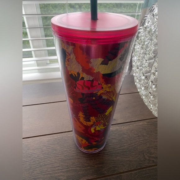 Starbucks Pink Ocean & Forest Floral Venti Tumbler Fall 2023 Collection - Picture 7 of 9